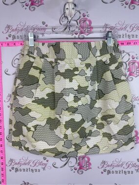 Club Monaco skirt camo Green Camo Mini Skirt